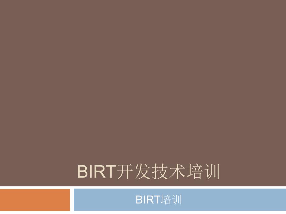 BIRT报表技术培训.ppt_第1页