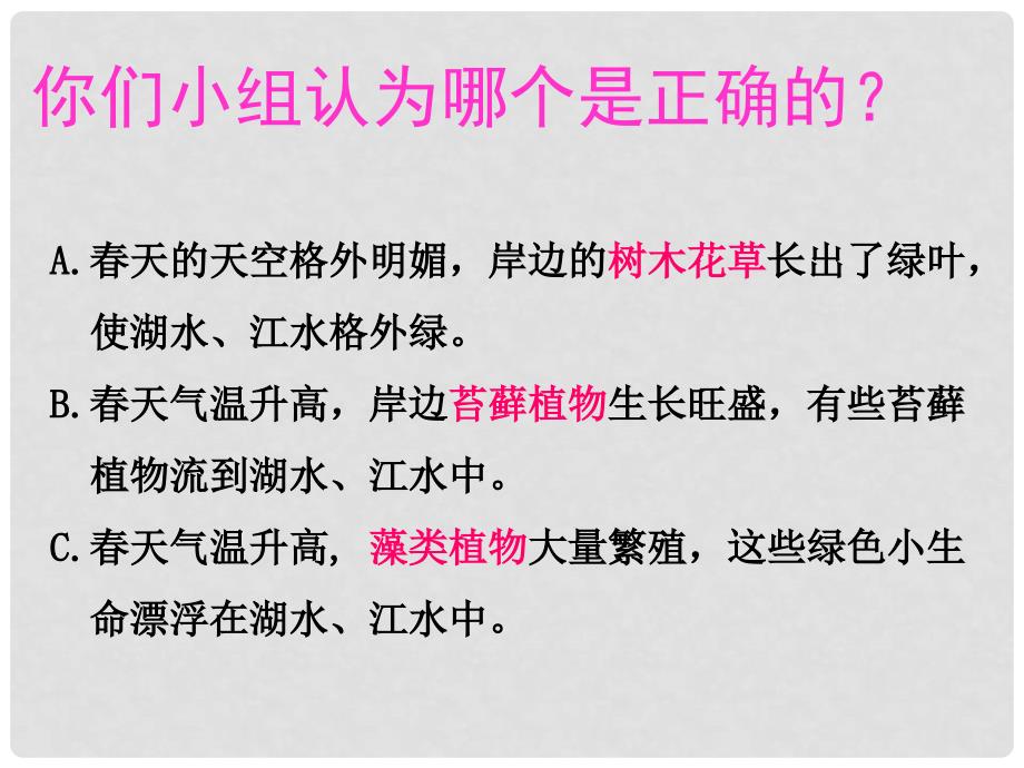 江苏省太仓市第二中学七年级生物下册《水中的藻类》课件 苏科版_第2页