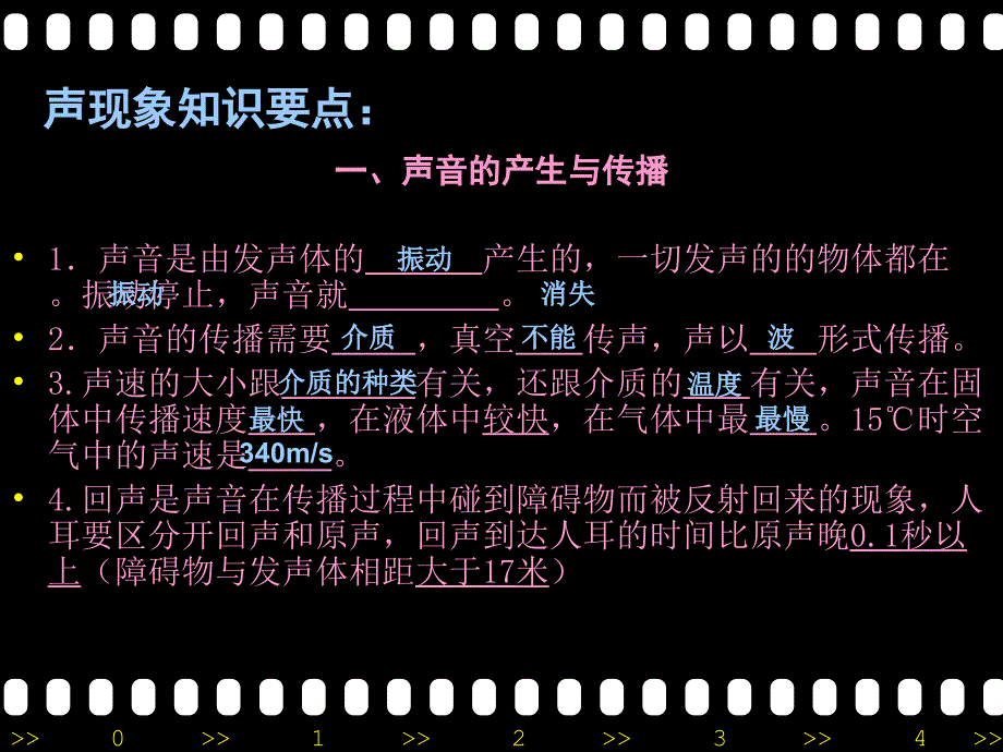 人教版八年级物理复习课件第一章声现象复习自做ppt课件_第2页