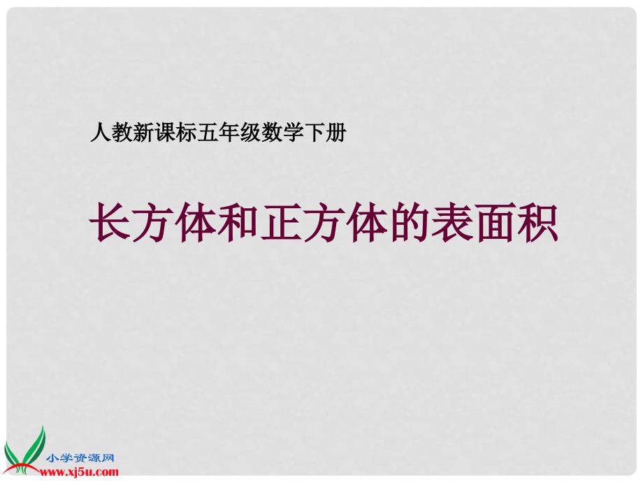 五年级数学下册 长方体和正方体的表面积2课件 人教新课标版_第1页