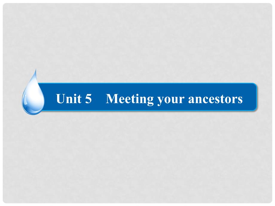 高考英语一轮基础复习 Unit 5 Meeting your ancestors课件 新人教版选修8_第1页