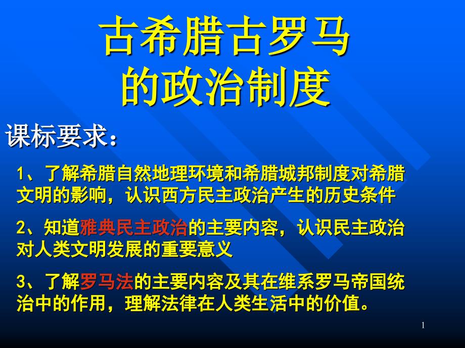 古希腊古罗马的政治制度课堂PPT_第1页