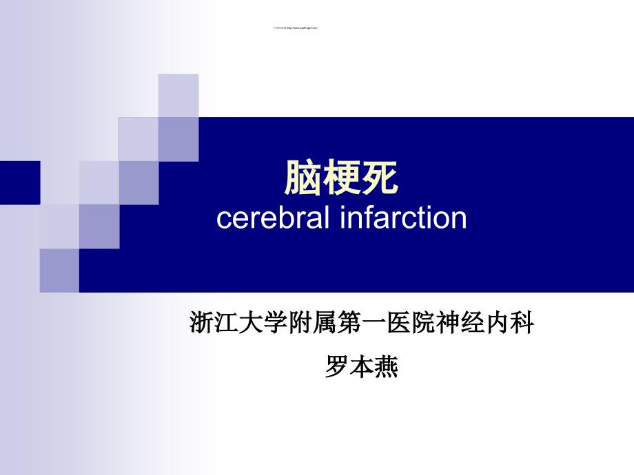 医院神经内科脑梗死专题讲座PPT_第1页