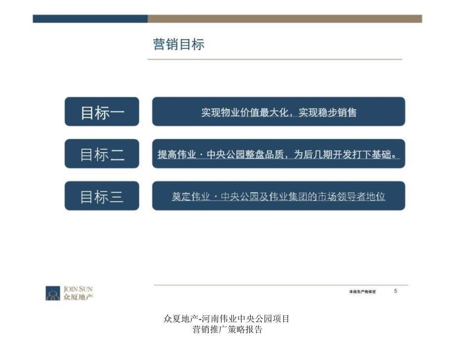 众夏地产河南伟业中央公园项目营销推广策略报告课件_第5页