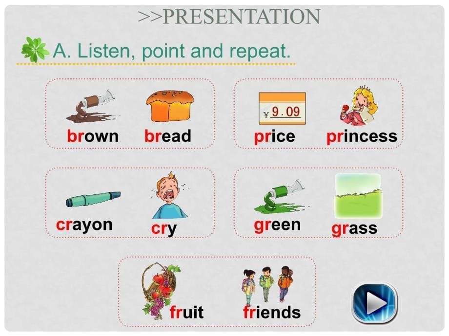 五年级英语上册 Unit 2 Teachers（Let’s Spell）课件 人教新起点_第5页