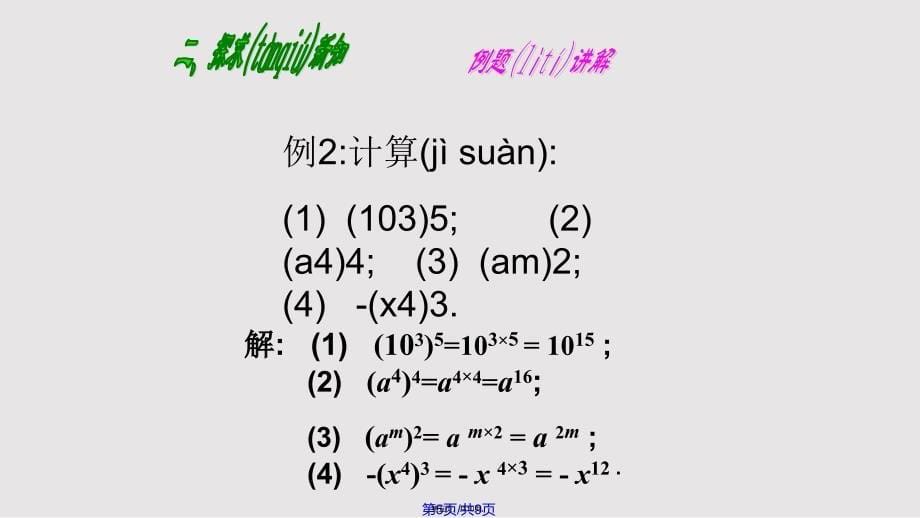 14.1整式的乘法(第2课时实用教案_第5页