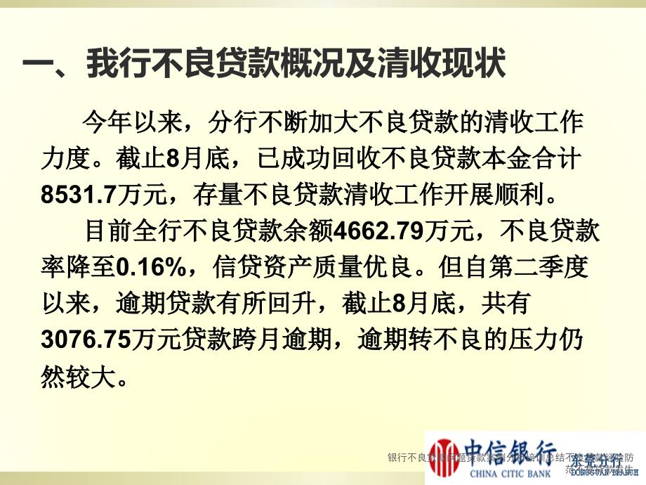 银行不良贷款问题贷款案例分析培训总结不良贷款经验防范不良贷款发生课件_第3页