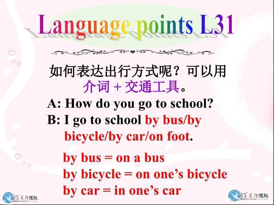 冀教版七年级英语上册期末复习课件第6单元_第5页