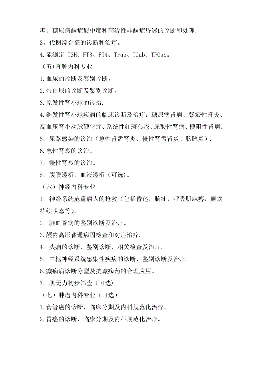 二级医院临床科室基本诊疗技术标准_第3页