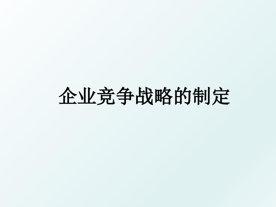 企业竞争战略的制定_第1页