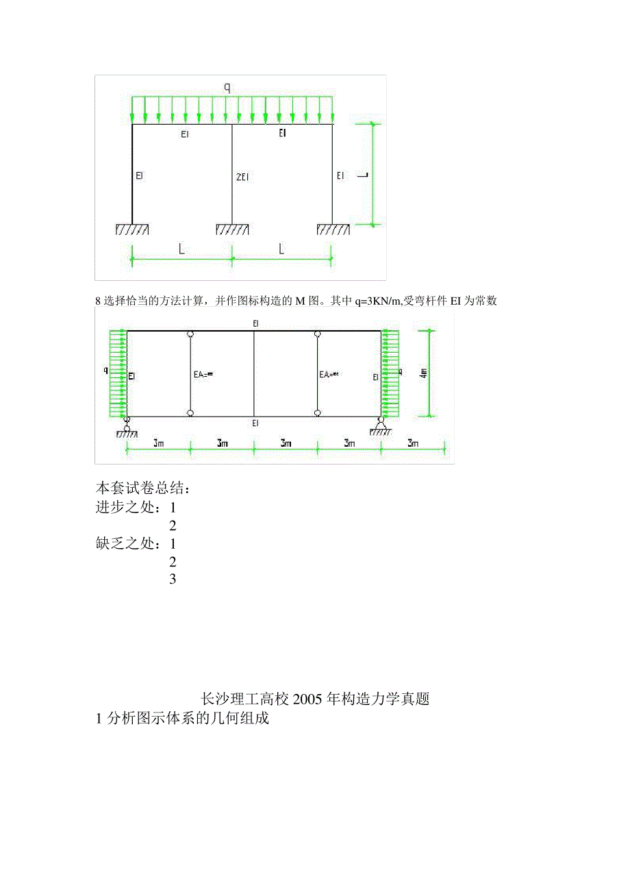 长沙理工大学研究生入学考试结构力学真题及答案_第3页