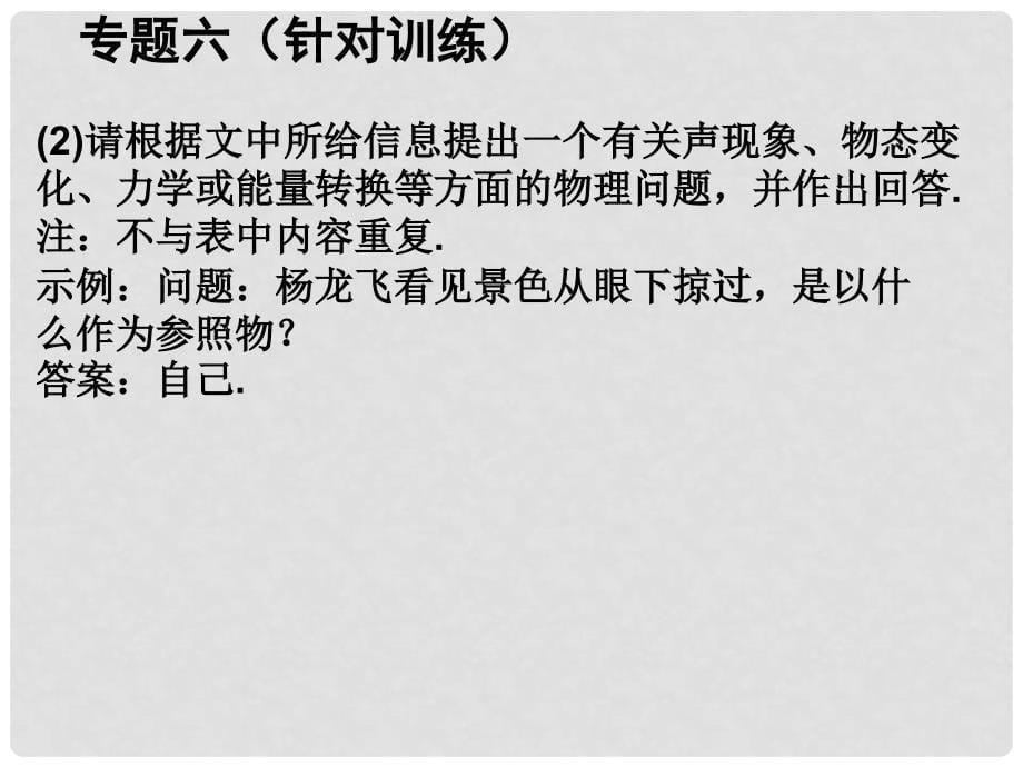 中考物理总复习 第二部分 知识专题攻略 专题六 材料阅读题课件（考点清单+13年中考试题）_第5页