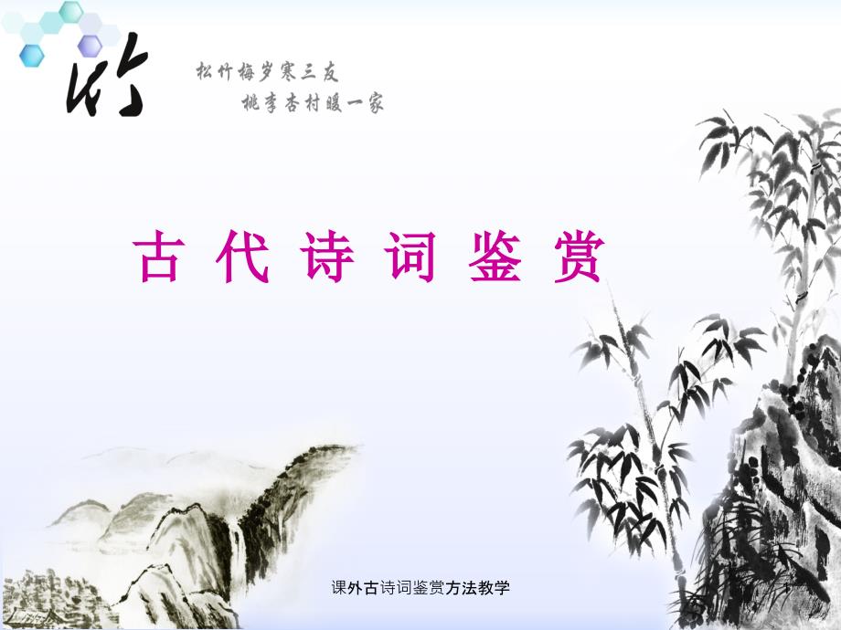 课外古诗词鉴赏方法教学课件_第1页