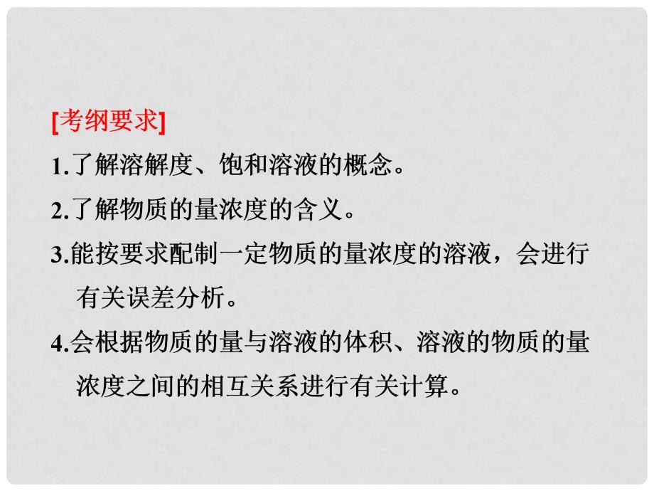 高考化学大一轮复习 专题1 第3讲 溶液的配制与分析课件 苏教版_第2页