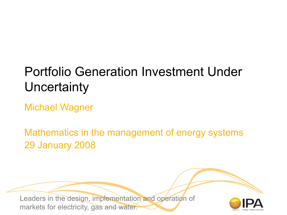 Portfolio Generation Unde Uncertainty不确定性条件下的投资组合的一代_第1页