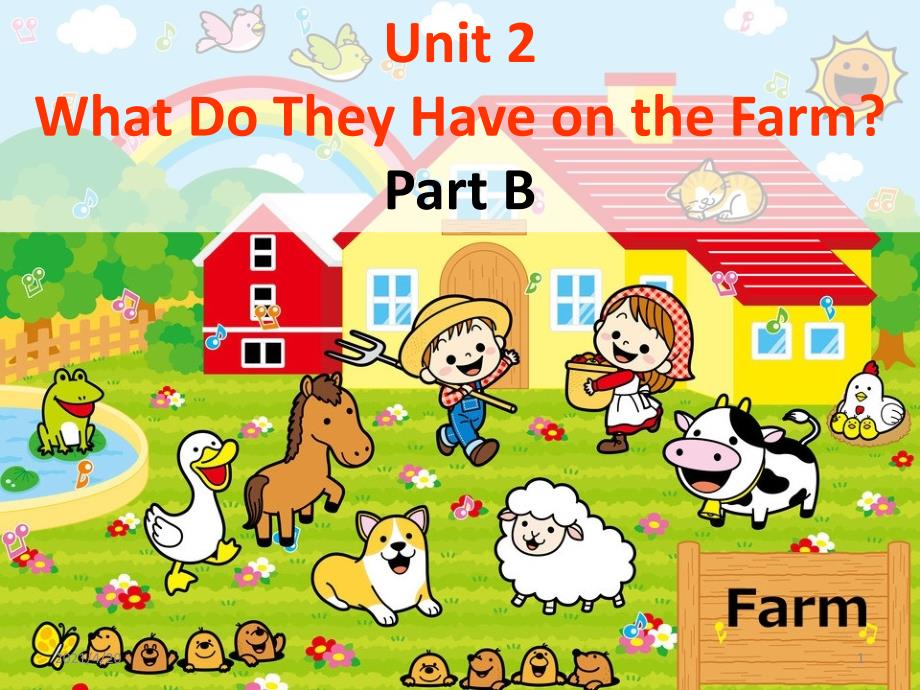 四年级上册英语课件-Unit 2 What Do They Have on the Farm Part B1_陕旅版_第1页