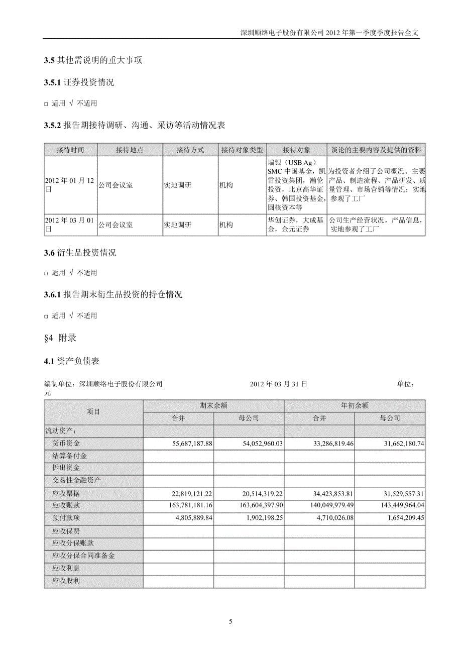 顺络电子第一季度报告全文_第5页