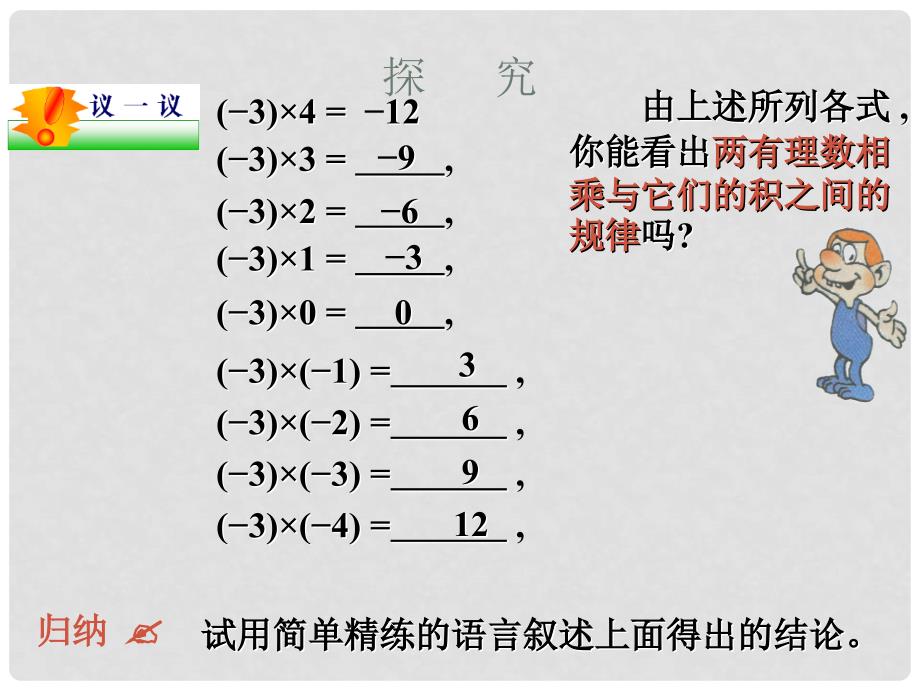 浙江省温州市第十二中学七年级数学上册 2.3 有理数的乘法（第1课时）课件 （新版）浙教版_第4页