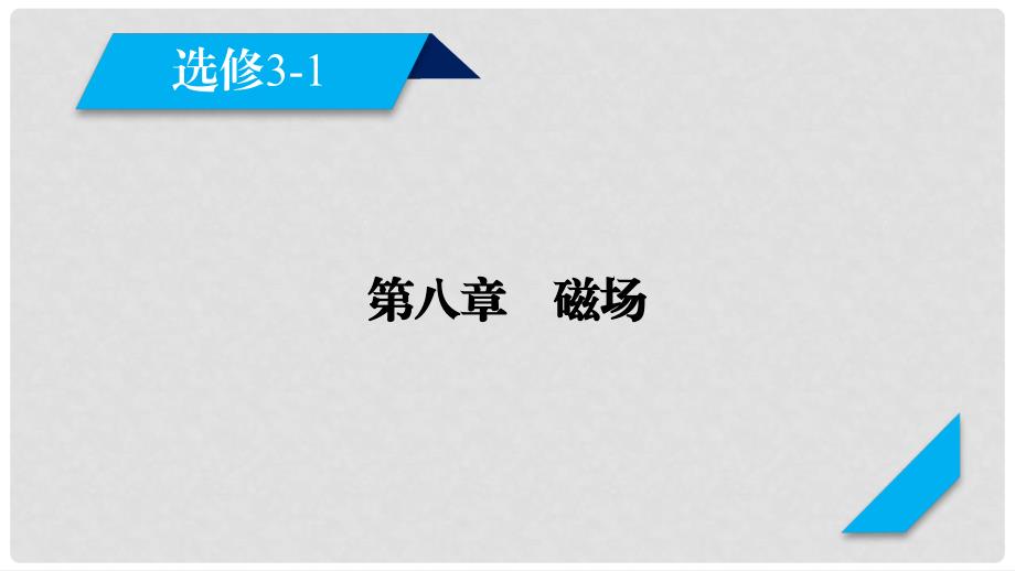 高考物理一轮复习 第8章 磁场 第1讲 磁场及其对电流的作用课件 新人教版选修31_第2页