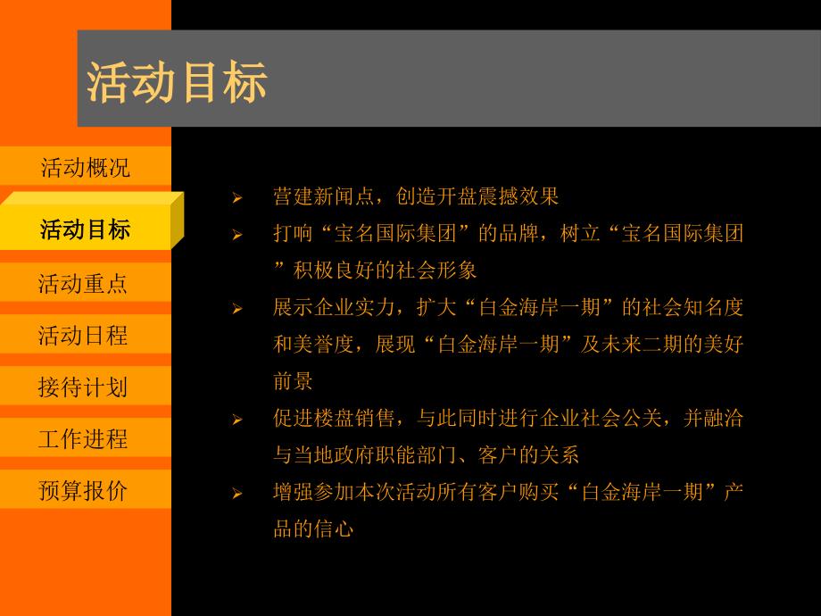 海南白金海岸一期开盘典礼策划方案.ppt_第3页