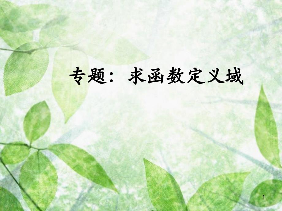 山西省忻州市高考数学专题定义域复习课件共13页_第1页