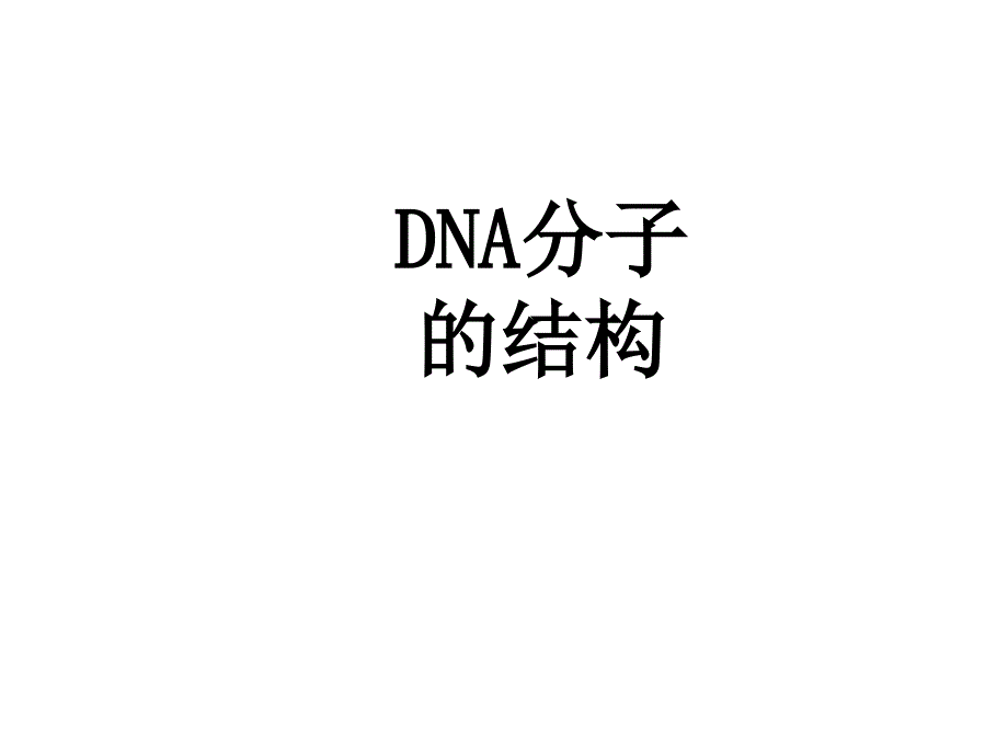 DNA分子结构与复制(复习课)课件_第1页