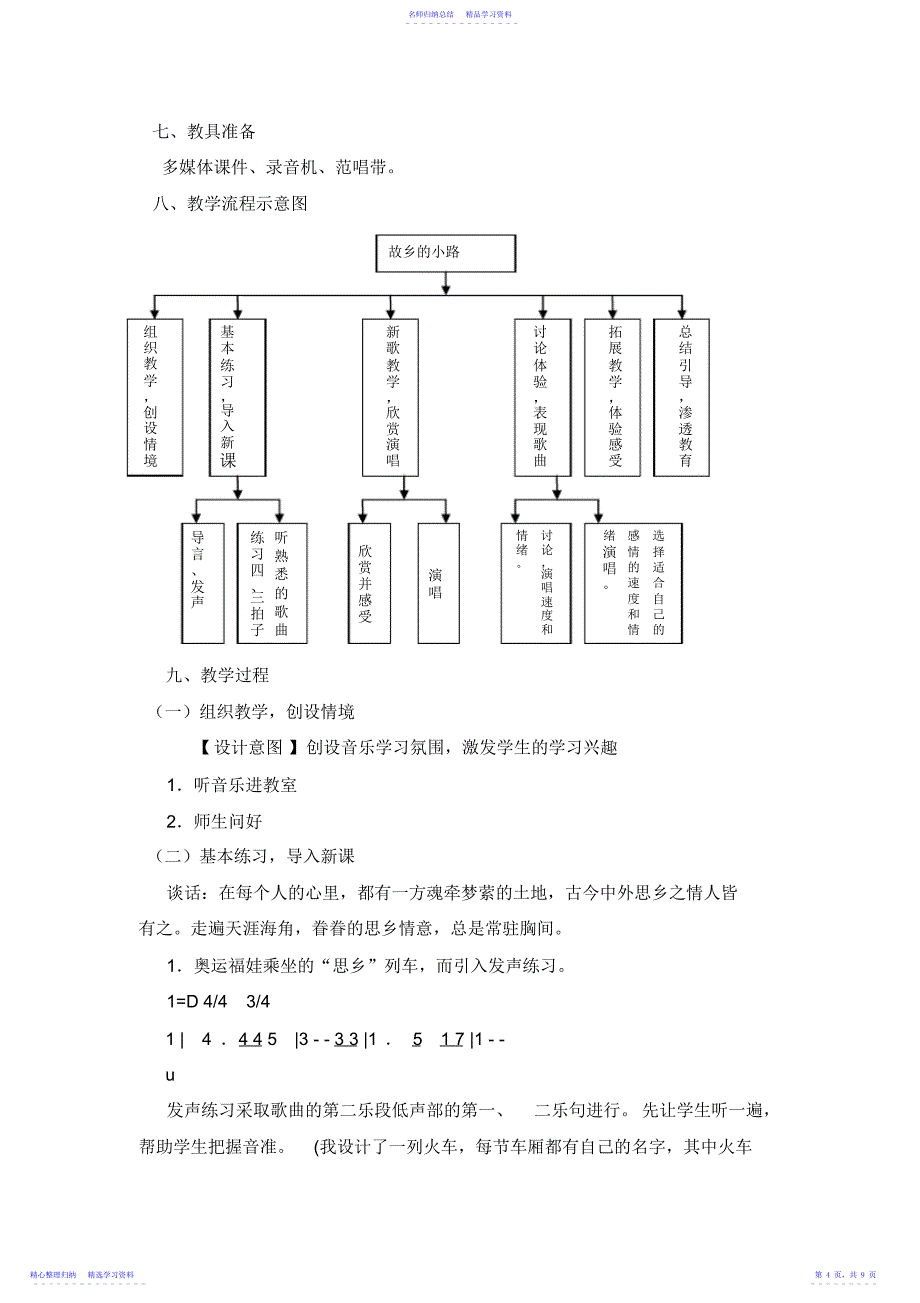 2022年《故乡的小路》教学设计_第4页