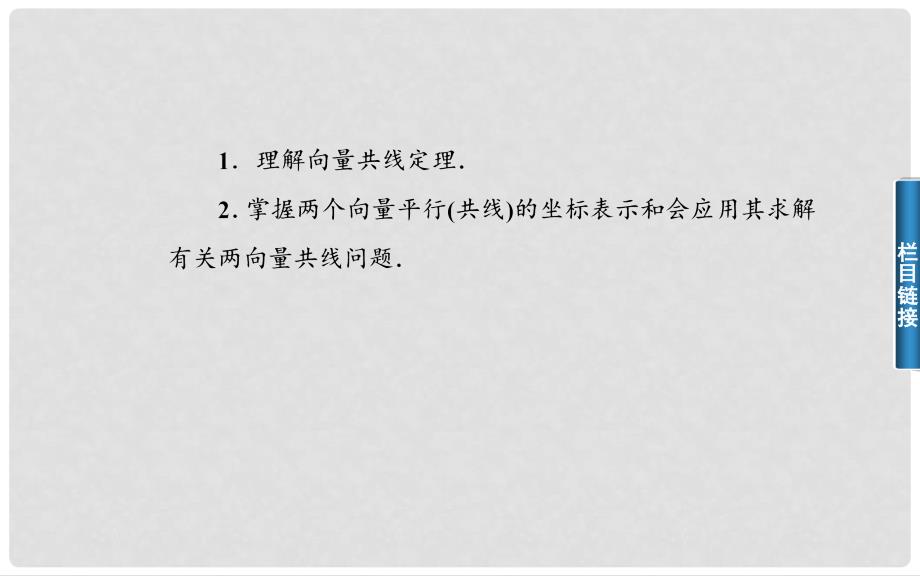 高中数学 2.32.3.3平面向量共线的坐标表示课件 新人教A版必修4_第3页