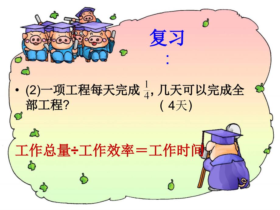 新人教版数学六年级上册：《工程问题复习》教学课件(2)_第3页