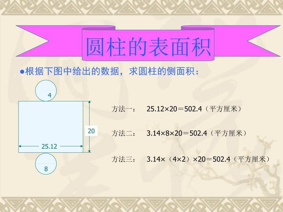 2圆柱的表面积PPT六年级数学下册_第5页