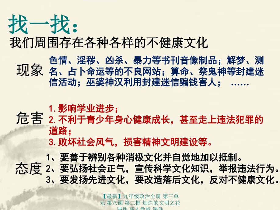 最新九年级政治全册第三单元第八课第二框灿烂的文明之花课件新人教版课件_第4页