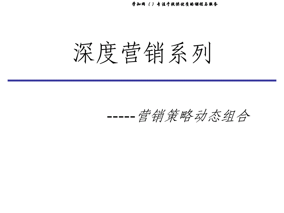 营销策略动态组合优秀课件_第1页