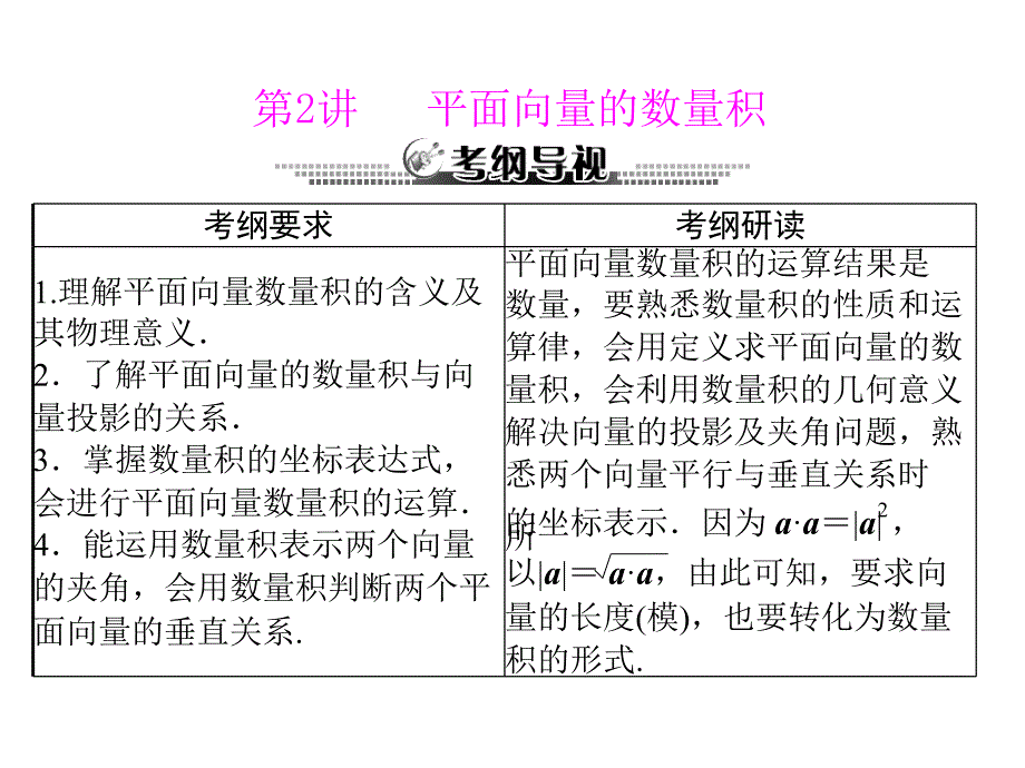 第八章 第2讲 平面向量的数量积 【更多关注@高中学习资料库 加微信：gzxxzlk做每日一练】_第1页