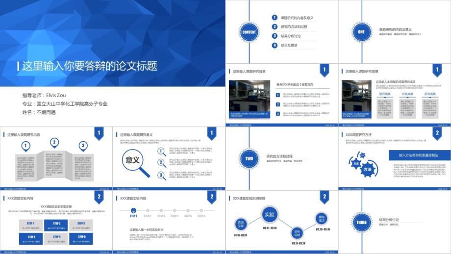 理工科毕业答辩ppt模版_第2页