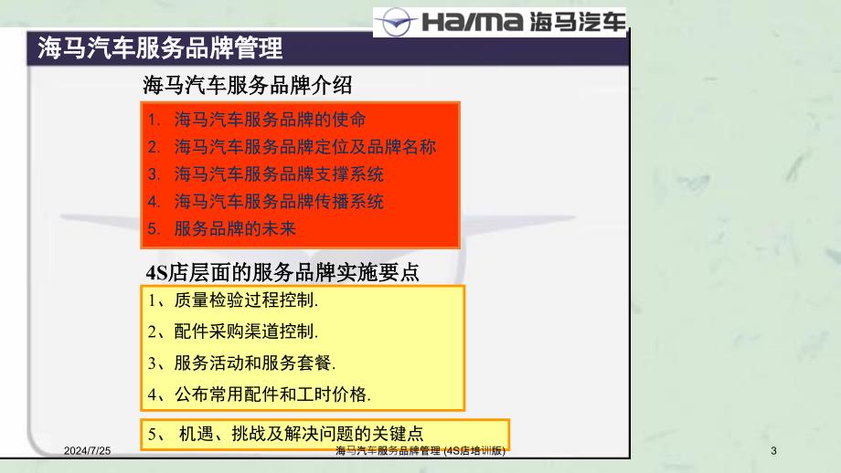 海马汽车服务品牌管理4S店培训版课件_第3页