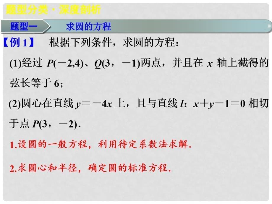 山东省高密市第三中学高三数学 8.3圆的方程复习课件_第5页