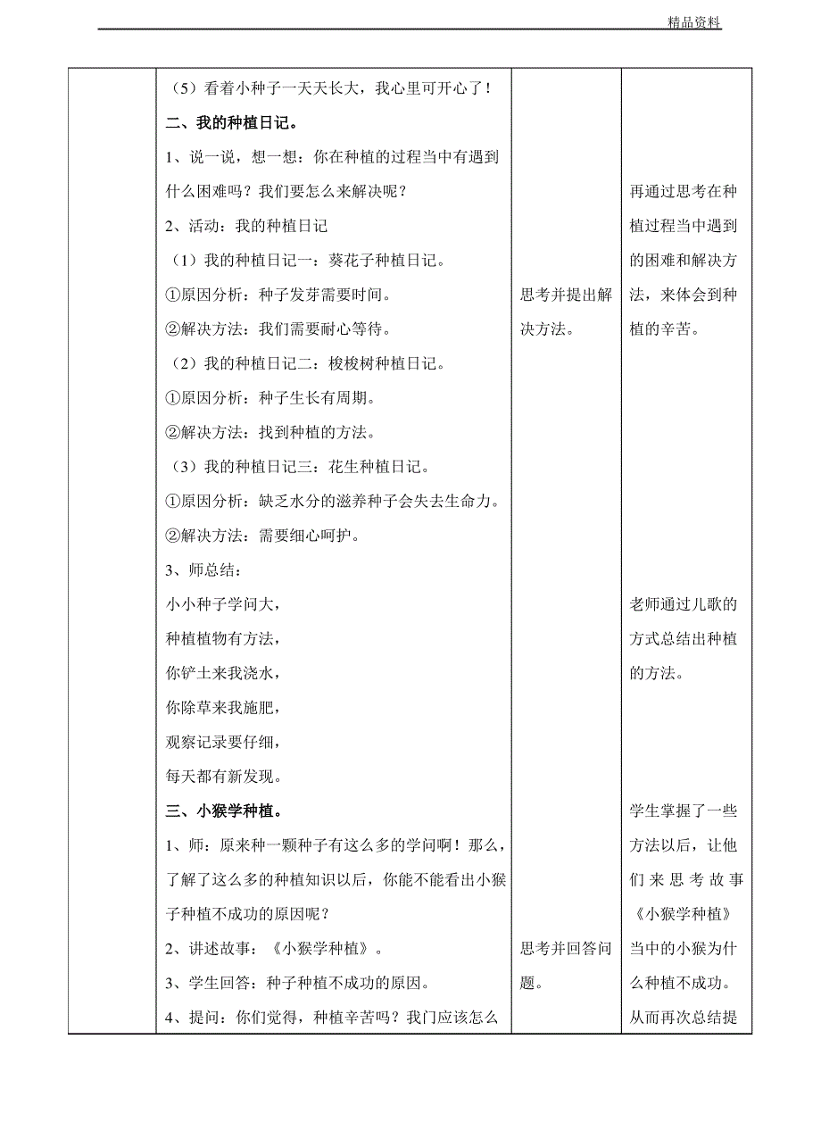 部编版小学道德与法治试种一粒籽第二课时 教案_第2页