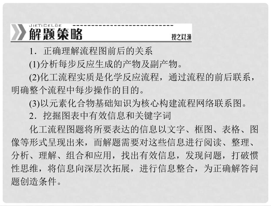 江苏省邳州市第二中学高中化学 特别策划三 化工流程图题解题策略课件_第5页