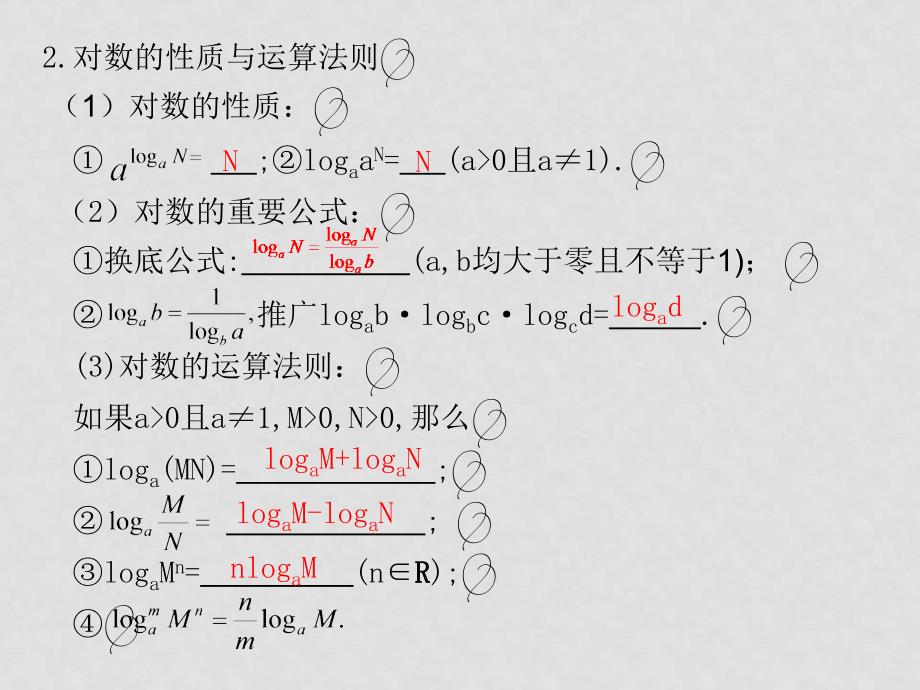 高三数学一轮专题复习 2.7 对数与对数函数课件_第2页