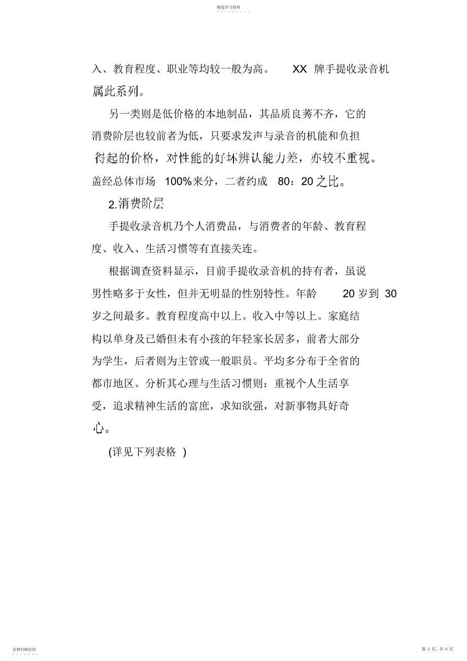 2022年某牌手提收录音机度广告企划专业技术方案_第2页