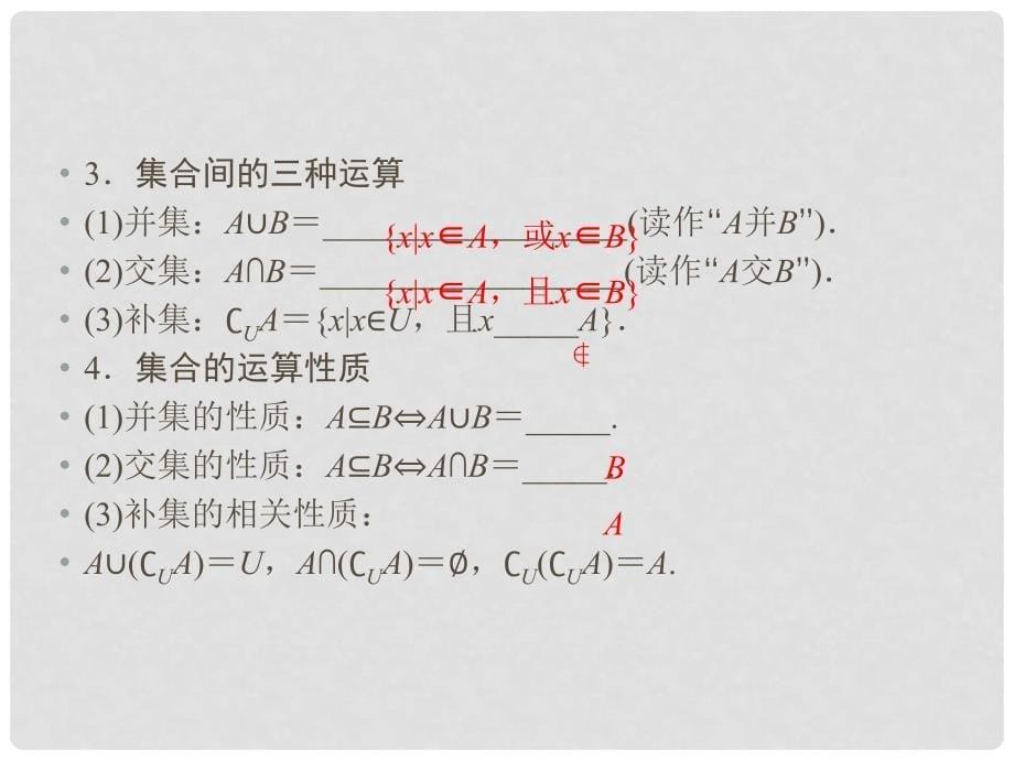 高中数学 模块复习 第1课 集合课件 新人教A版必修1_第5页