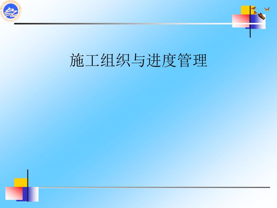 ppt课件施工组织与进度控制讲座_第1页