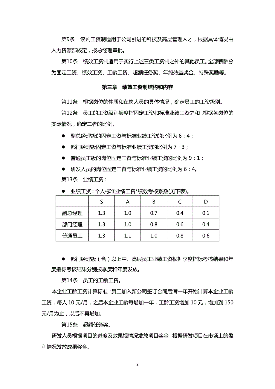 公司薪酬管理制度333_第2页