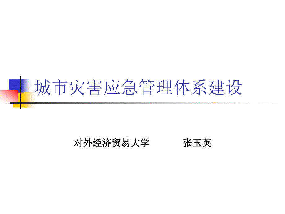 城市灾害应急理体系建设_第1页