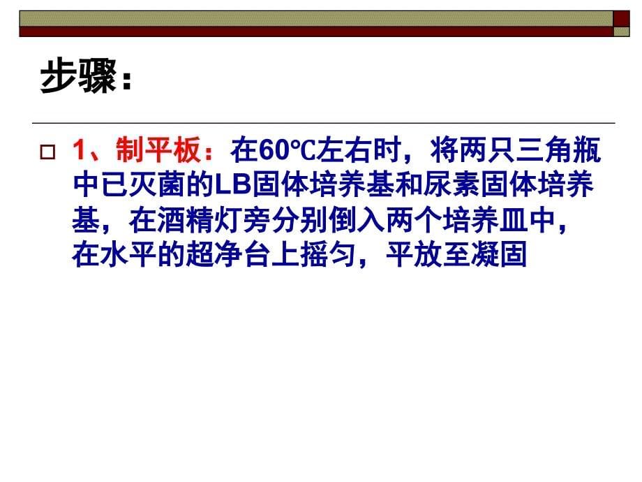 高中生物选修实验2分离以尿素为氮源的微生物_第5页