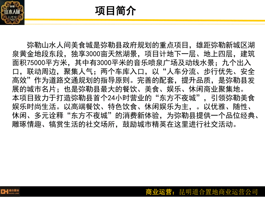 云南省山水人间美食城推介项目招商推介书_第2页