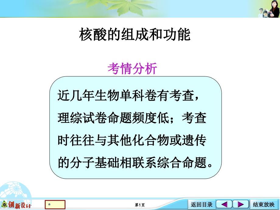 1108基础考点强化类核酸的结构与功能_第1页