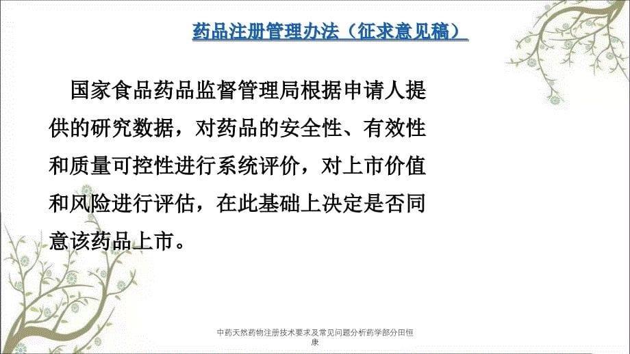 中药天然药物注册技术要求及常见问题分析药学部分田恒康_第5页