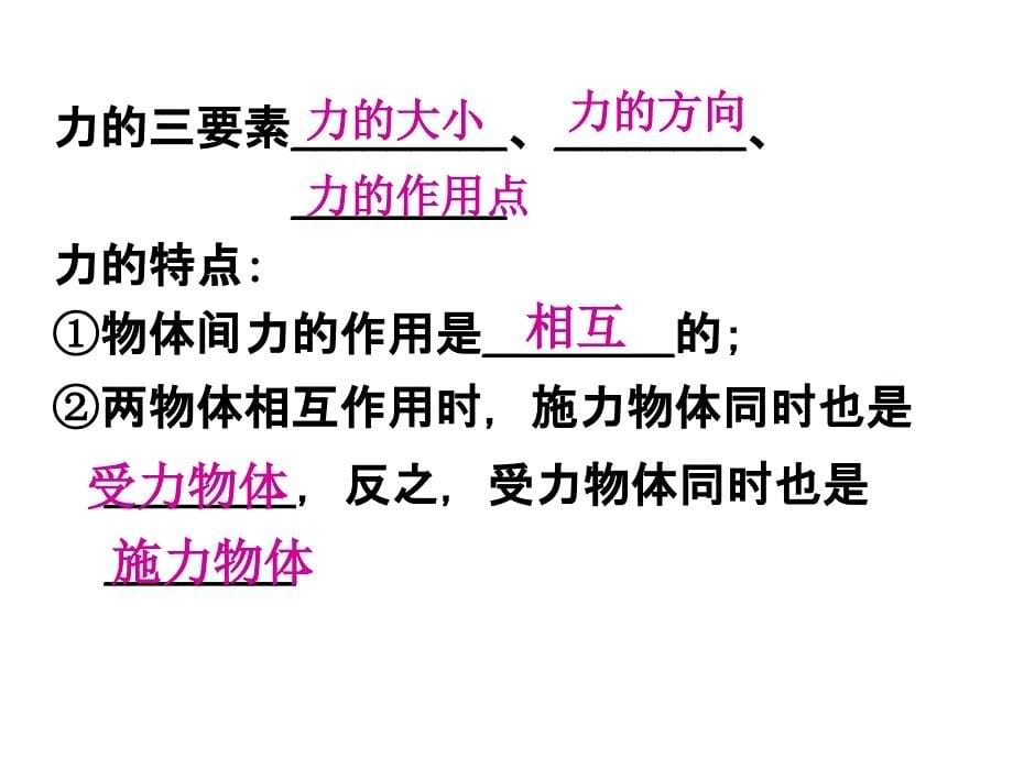 新人教版八年级物理下册第七章《力》复习课_第5页