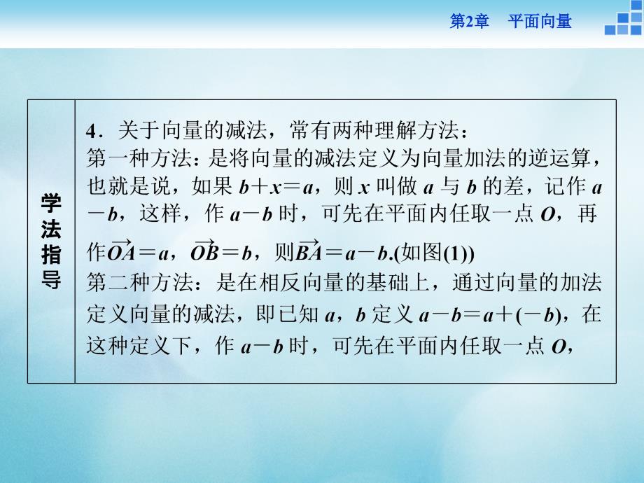 高中数学第二章平面向量2.2向量的线性运算2.2.1向量的加法2.2.2向量的减法课件苏教版必修_第4页